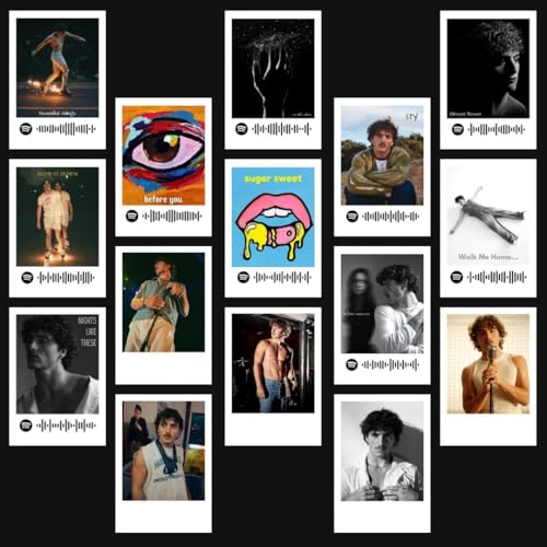 Image of Benson Boone Poster | Benson Boone Songs Mini Posters (Set of 15) | Benson Boone Sugar Sweet Songs Compact Sized (8 x 6 cm) Posters for Phone Accessories, Bedroom, Office, room decoration