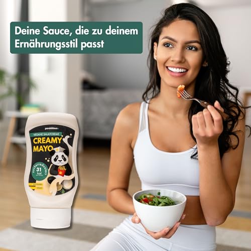Pandalicious Saucen - Zuckerreduziert - Ohne künstliche Konservierungsstoffe - Glutenfrei - Vegan - 100% Geschmack (Creamy Mayo - Vegane Salatcreme)