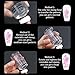 Rotatable Nail Stamp Silicone Nail Stamper Kit Transparent Nail Art Stamper With Scraper French Tip Nail Tool Adjustable Pattern Size Jelly Nail Stamps Nail Art Tools French Manicure Nail Stamping Kit