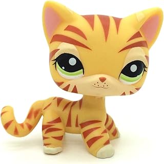 Rare Mini Pet Toys #1451 Yellow Tiger Cat Kitten Kitty Animal Figure