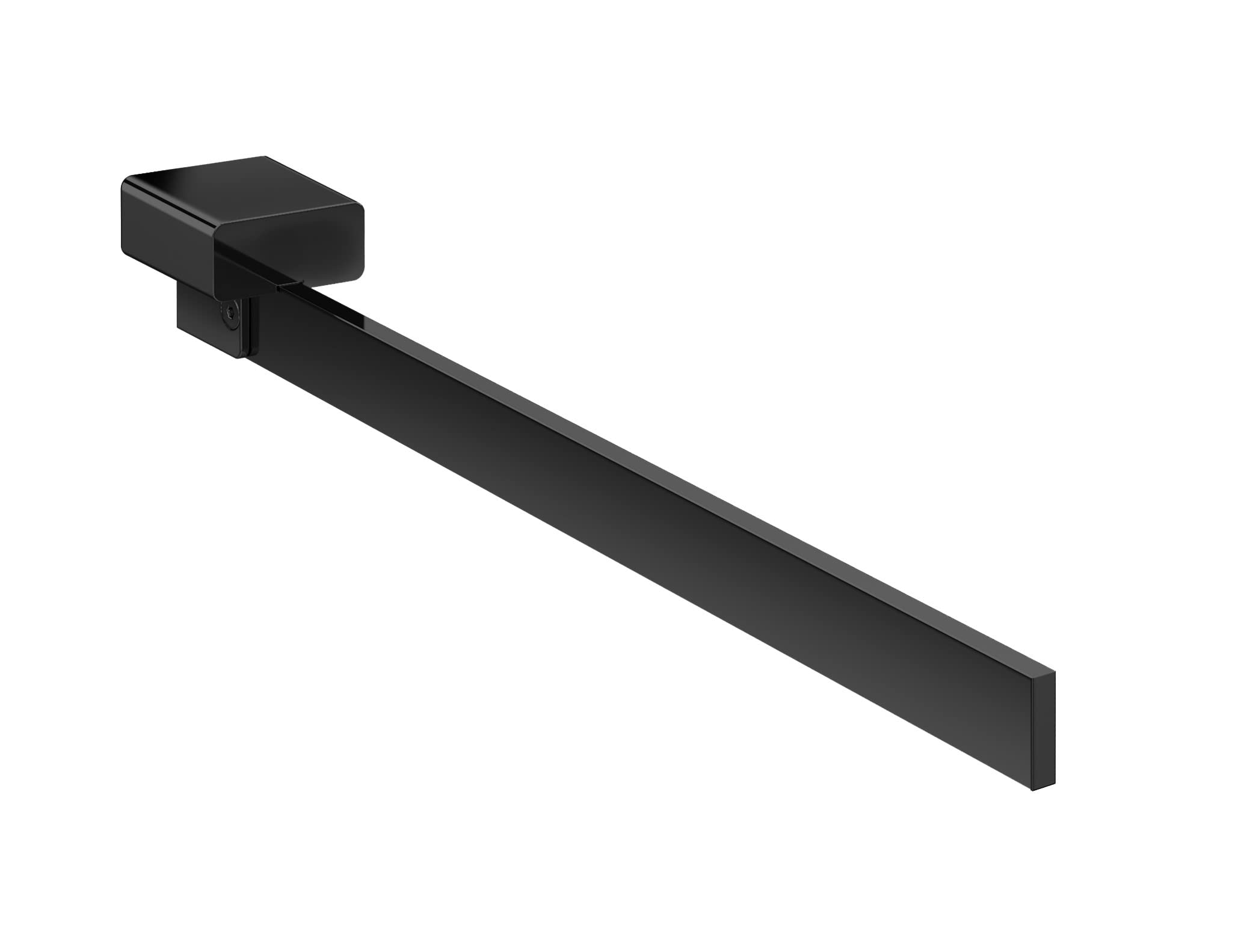 EMCO Loft Single Arm Wall Mounted Towel Rail Rigid Aluminium Bath Towel Rail Towel Bar for Towels, Matte Black
