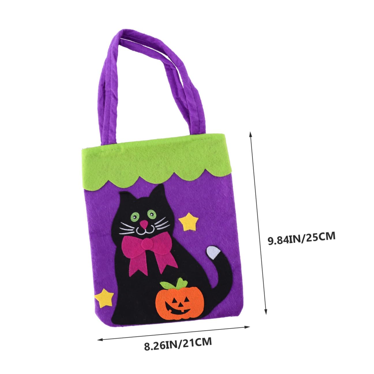 MUCKLILY 18 Stck. Teiliges Halloween Tragbare Beuteltaschen aus Flauschstoff mit Lustigen Applikationen Wiederverwendbare Süßigkeiten Taschen für Halloween Party und Geschenke