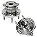 Detroit Axle - AWD Pair Rear Wheel Bearing and Hubs Assembly for 2007-2010 Ford Edge, 2007-2010 Lincoln MKX 5 Lug Non-ABS