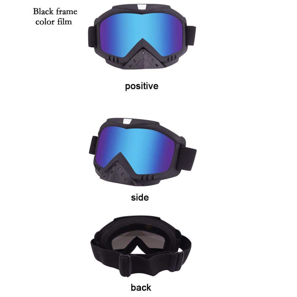 7 colori Goggycle Goggles Protezione solare Anti -UV Elmetto antivento antiblocco antifilio Anti-foglens Sport esterni Occhiali da sole regolabili