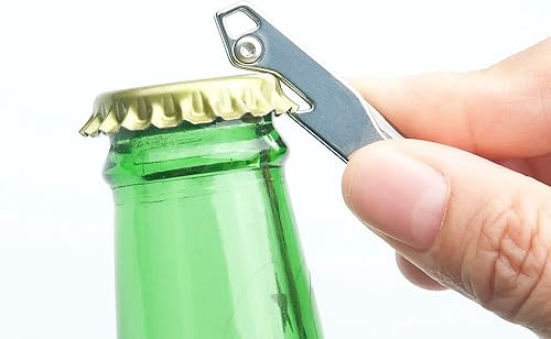 Miniatura 9 de Cuchillo plegable de bolsillo diario con llavero y 10 cuchillas reemplazables de cambio rápido, ultra compacto y ligero (acero inoxidable)