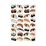 BNCEDJK Sushi-Poster, Sushi-Sorten, Leinwand-Poster, 