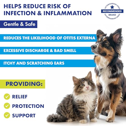 Cat & Dog Ear Cleaner Drops & Wash Solution - Yeast Otic Infection Treatment & Itchy Ear Relief for Pet - Wax Remover & Flush Remedy for Any Pets - Image 3