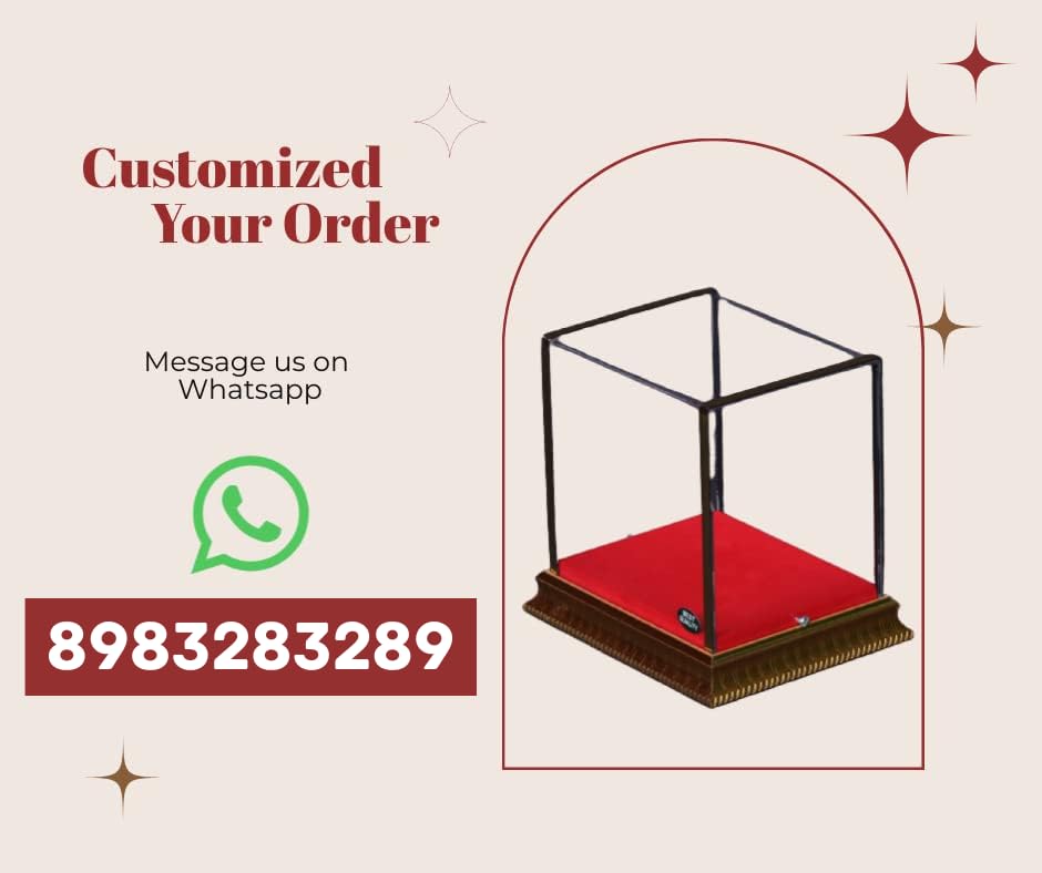Image of Raj Acrylic God Idol Acrylic Square Transparent Box (Height- 7.62Cm, Length - 5.08Cm, Width - 5.08Cm)