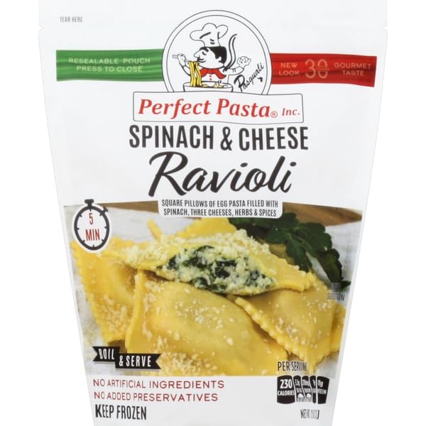 Perfect Pasta, Ravioli Spinach & Cheese, 12 Ounce