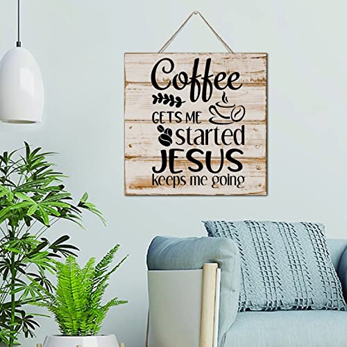 Décoration murale bois Jesus Keep Me Going plaque chrétienne 30,5 cm