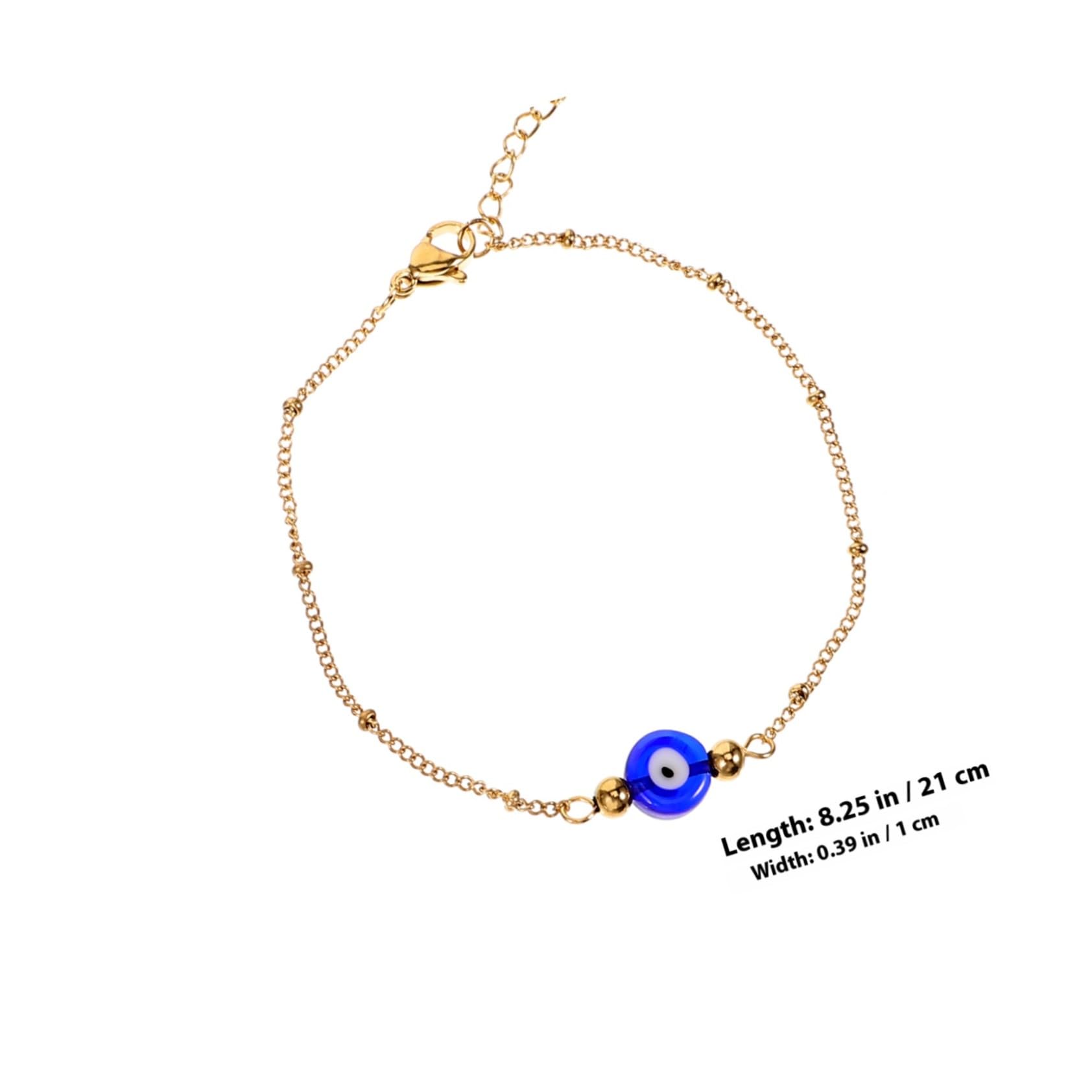 FOMIYES Bracelet Femme en Acier Inoxydable Doré Motif Œil Unique, Léger et Ajustable, Port Quotidien Confortable et Élégant