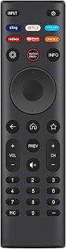 WINFLIKE XRT140 V7 Universal Remote Control Replace for All VIZIO Smart TVs XRT140 V6 VFD43M-0804 D24h-J09 D32h-J09 VFD40M-08 VFD40M-08 V705x-J03 VHD32M-08 D40f-J09 VHD24M-0810 V705-H3