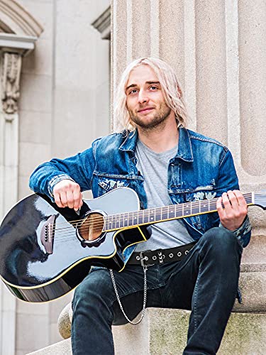 Studded Belts Punk Rock Belts For Women Threads Goth Pyramid Pu Leather Belts With Chains For Gothic Clothing Accessories (Black) #TOP6