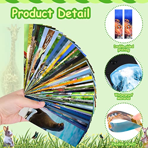 300Pcs Animal Bulk Bookmarks For Kids Classroom 60 Designs Cool Wildlife Bookmarks Cute Book Mark Double Sided Bookmarks For Book Lovers Students Children Rewards Gifts #TOP2
