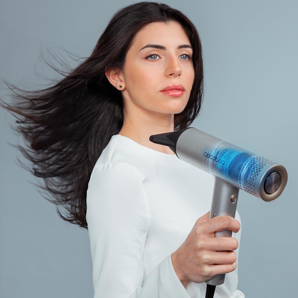 Cecotec Haartrockner BLDC-Motor IoniCare RockStar Aluminum, 2000W | Echte Ionen für Glanz, Hydration, Antifrizzeffekt Durch Ionentechnologie, Aluminium-Gehäuse für Widerstandsfähigkeit, Robust