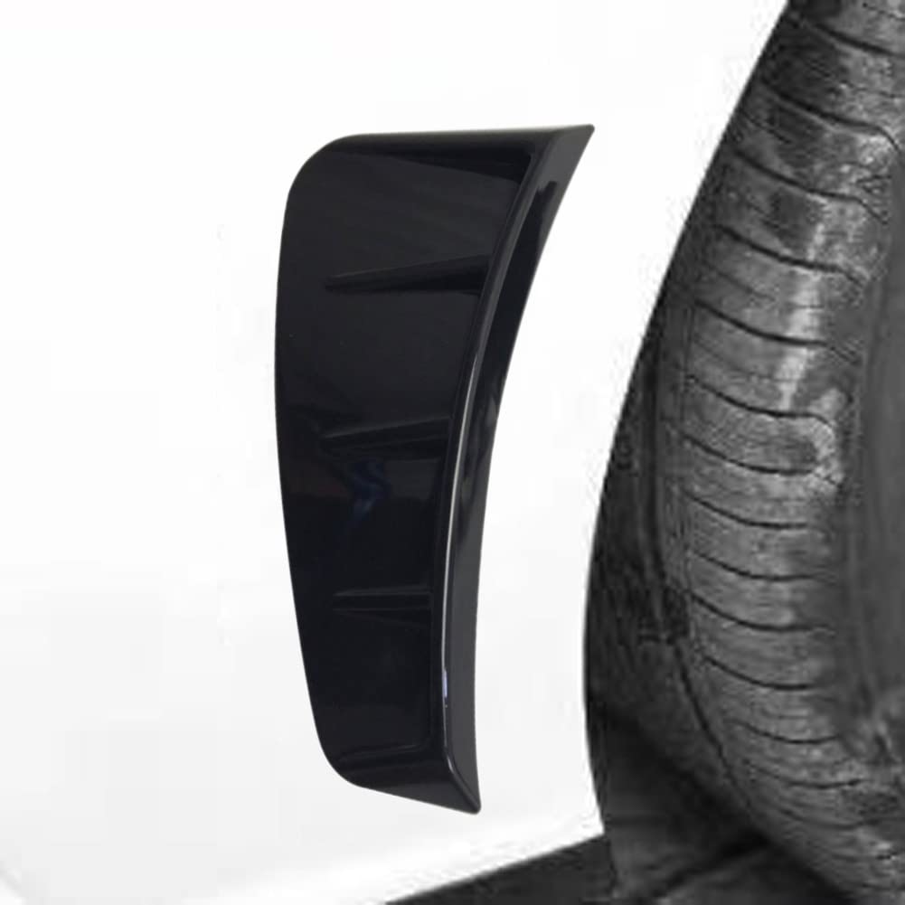 2PCS Prise D'Air Capot Voiture Tuning - Autocollants Aération Alliage Zinc Noir