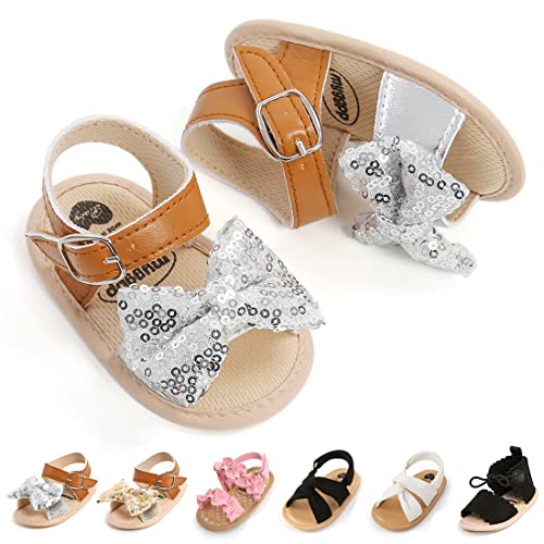 Myleleya Baby Girls Sandals Summer Wedding Dress Flat Shoes Outdoor Infant Girls First Walkers Soft Newborn Crib Shoes #TOP7