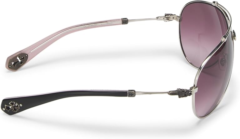 Pre-loved Pink Metal Stoned Aviator Sunglasses, Pink