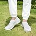 TIOSEBON Men's Casual Slip-on Walking Tennis Shoes-Comfortable Knit Running Sneakers 9 US All White