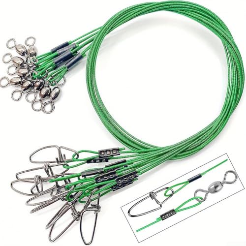 Cable de Pesca de Acero 125lb Nylon Antimordida Paquete 20 miniatura 5