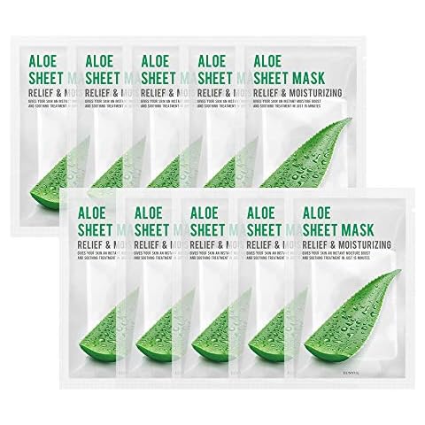 EUNYUL Purity ALOE Gesichtstuchmasken Koreanische Hautpflege Feuchtigkeitsspendende Cover