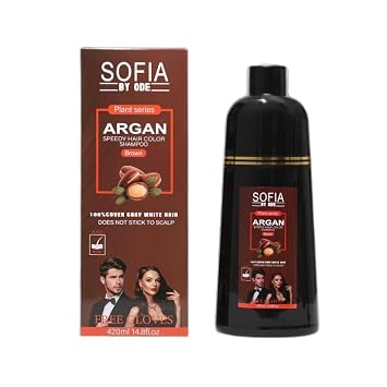 SOFIA BY ODE Speedy 6 in 1 Hair Dye Shampoo 420ml/14.8 fl.oz - Black/Brown Brown, 420ml