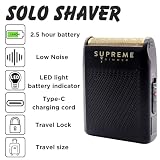 Supreme Trimmer Solo Single Foil Shaver for Pocket | 150 Min Runtime Cordless use, Powerful USB-C Mini Travel Razor for Professional & Home use | STF101