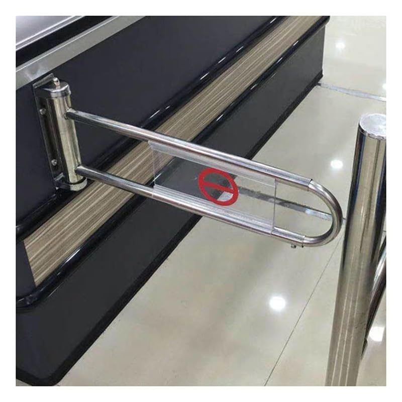 Generico Cancello a Battente Retrattile - Porta di Sicurezza a Chiusura Automatica per Un Controllo degli accessi Sicuro (Argento 50x15 cm)