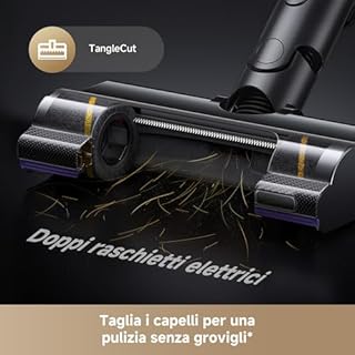 DREAME V30 Aspirapolvere Senza Fili, Aspirazione 30,000PA/330AW, 0 mm dai Bordi, Anti-Groviglio, 90 min Autonomia, Filtrazione 99,99%, Ideale per Tappeti, Moquette e Peli Animali