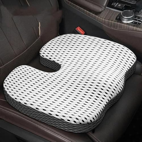 Car Booster Seat Cushion for Opel Astra H Hatchback 2004-2009, Ergonomic U-Shaped Memory Foam Driver Seat Cushion Coccyx Pillow to Improve Driving View Travel Accessorie,Light Gray