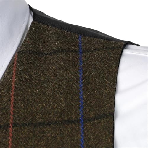 Men's Vintage Double Breasted Business Casual Vest Sleeveless Formal Wedding Slim V-Neck Suit Vest3