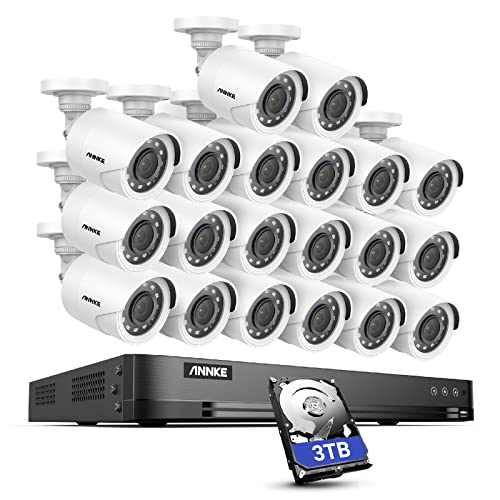 ANNKE 3K Lite Home Security Camera System, 32CH AI Digital Video Recorder with Human/Vehicle Detection and (20) 1080P Bullet Weatherproof Surveillance Cameras, 100FT Night Vision, 3TB Hard Drive