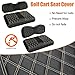 F FINEC 4PCS Golf Cart Seat Covers Black Leather Front and Rear Seat Covers Compatible with Yamaha Drive G29 2007-2016 Beige Stitching No Staple