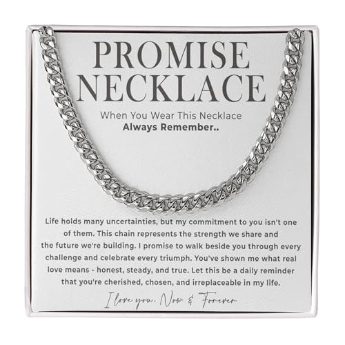 VIRAGIL Promise Cuban Chain Necklace for Him, 7mm...