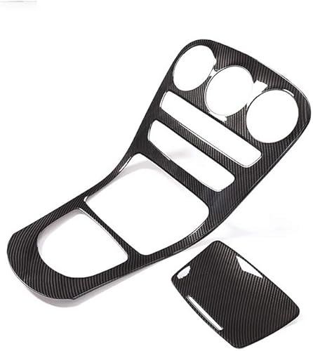 Miniatura 4 de YIWANG - Cubierta de fibra de carbono para consola central de coche, 2 unidades, para Mercedes Benz Clase C W205 2019, accesorios de coche (sin