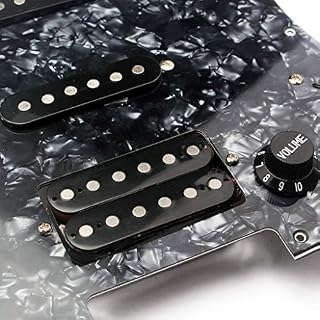 Alnicov Pickguard pour guitare électrique 3 couches SSH chargé par Humbucker pré-câblé pour guitare, noir nacré - Les Beatles, Paul McCartney, John Lennon, RIngo Starr, George Harrison Alnicov Pickguard pour guitare électrique 3 couches SSH chargé par Humbucker pré-câblé pour guitare, noir nacré – Image 5