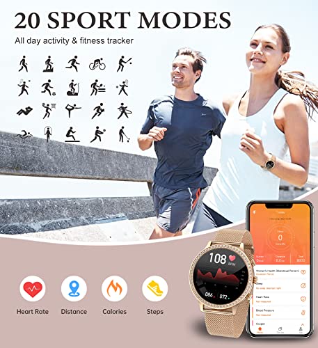 Iaret Smart Watch For Women (Call Receive Dial), Smart Watches For Android Ios Phones 1.32" Touchscreen Smartwatch With Ai Voice Control Heart Rate Sleep Monitor Pedometer Waterproof Activity Tracker #TOP4