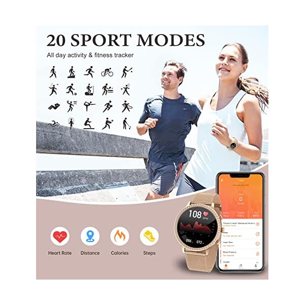 Smart Watch for Women (Call Receive Dial), Iaret Smart Watches for Android iOS Phones 1.32" Touchscreen Smartwatch with AI Voice Control Heart Rate Sleep Monitor Pedometer Waterproof Activity Tracker - Image 6