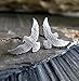 The Flying Raven Crow Bird Stud Earrings Antiqued Sterling Silver Handmade in USA