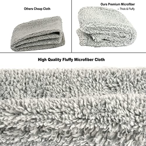 Miniatura 4 de Chirisen Limpiador De Polvo De Vacío Retráctil Debajo Del Dispositivo, Cepillo De Polvo De Microfibra Con Extensión De Polo, Paño De Limpieza Para Cama, Techos Altos, Muebles, Vacío Con 2 Paños