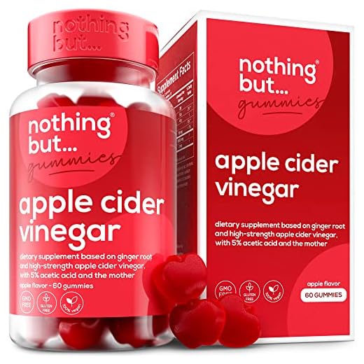 * Apple Cider Vinegar Gummies with The Mother, Perfect Balance of Flavor and Nutrition, Supports Gut Health, Digestion & Weight Management, Keto-Friendly, Vegan, 60 ACV Gummies