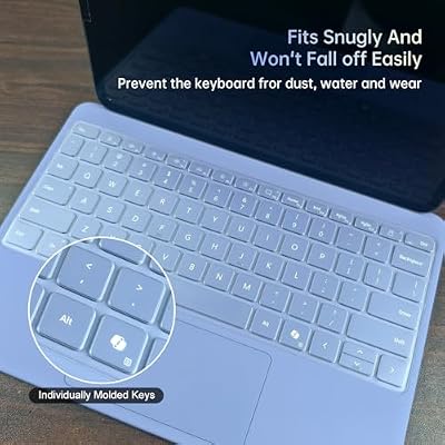 CaseBuy Premium Keyboard Cover for Microsoft Surface Laptop(2025) Copilot+ PC 13 Snapdragon X Plus, Surface Pro 2-in-1 Laptop/Tablet(2025) 12, Ultra Thin High Transparency TPU Keyboard Skin