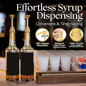 Syruvia Toasted Marshmallow Syrup for Coffee 25.4 Ounces Toasted Marshmallow Coffee Syrup Flavor with pump