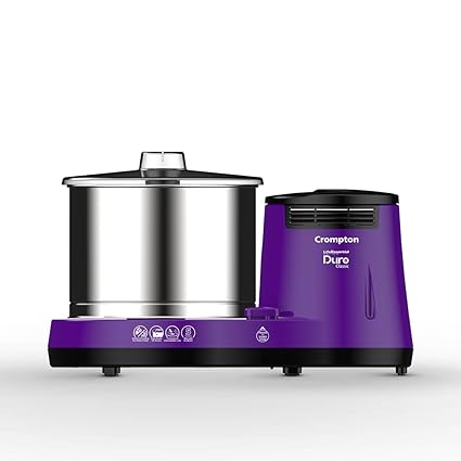 Crompton's Duro Classic Wet Grinder with 150W Motor for Uniform Grinding, High Grade 2L Stainless Steel Drums, Strong ABS Body & 5 Years of Warranty on Motor