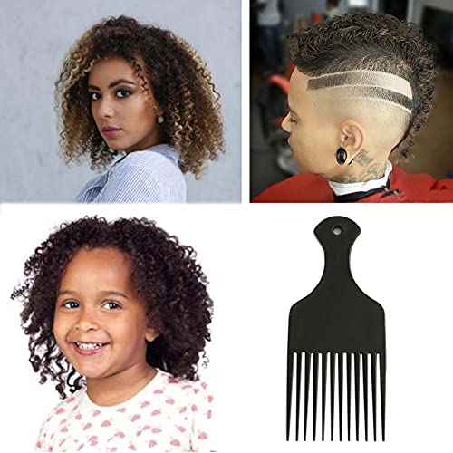 Peine afro BlingKingdom plástico 6.3 pulgadas negro miniatura 5