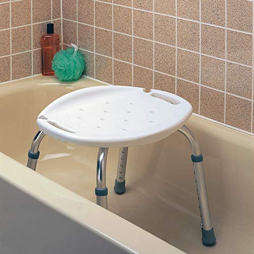 Carex Adjustable Shower Stool, Shower Chair For Inside Shower, Bath And Shower Seat – Aluminum Bath Seat - Shower Chair With Handle, 300Lb Weight Capacity #TOP2
