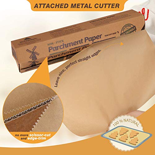 Unbleached 15 x 200 ft Parchment Baking Paper Roll - 250 Sq.Ft for Baking, Cooking, Grilling, Air Fryer and Steaming by HIWARE - Image 3