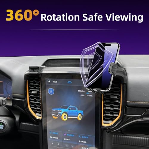 soukeo Upgraded Car Phone Holder Fits for Ford Ranger 2024 2025 2026 Auto Accessories,Cradles Adjustable Cell Phone Mount for 4-7 in Phones by soukeo - Image 2