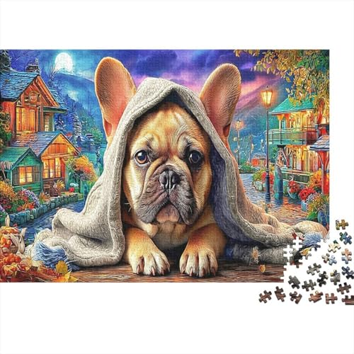 Rompecabezas de bulldog de 1000 piezas para tardes de juego familiar y relax en casa