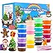 Produktbild QMAY Modelliermasse, 24 Farben Kinderknete und 3 Skulptur Werkzeug,hohe Qualität Luft trockenen Lehm,beste Weihnachten und Geburtstagsgeschenke für Kinder,Künstler Studio Spielzeug